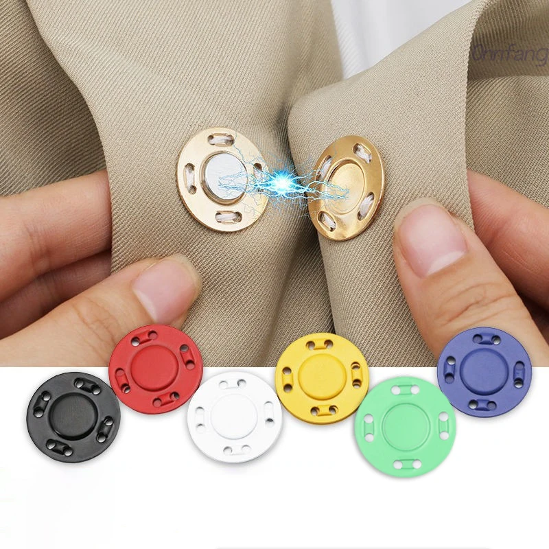 

5 pairs Sewing Supplies Magnet Stone Colorful Automatic Magnetic Snap Buttons Invisible Suitcase Bag Coat Buckle DIY Craft