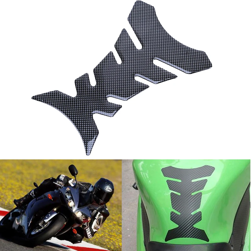 

1pcs Motorcycle Carbon Fiber Tank Pad Tankpad Protector Sticker For Honda Yamaha Kawasaki Suzuki Ducati Universal Fishbone