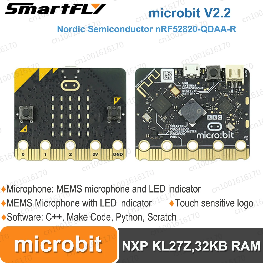 BBC Microbit V2.2 развивающая доска образовательный программируемый Обучающий набор Makecode Python для школьных проектов DIY