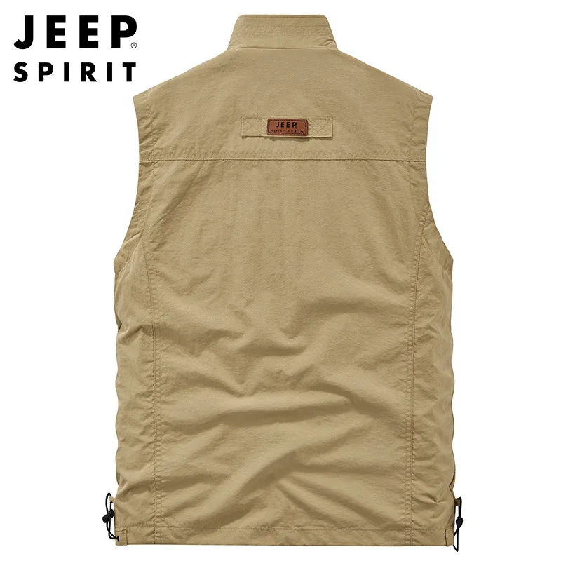 Мужской уличный жилет для рыбалки JEEP SPIRIT модный тонкий Свободный со множеством