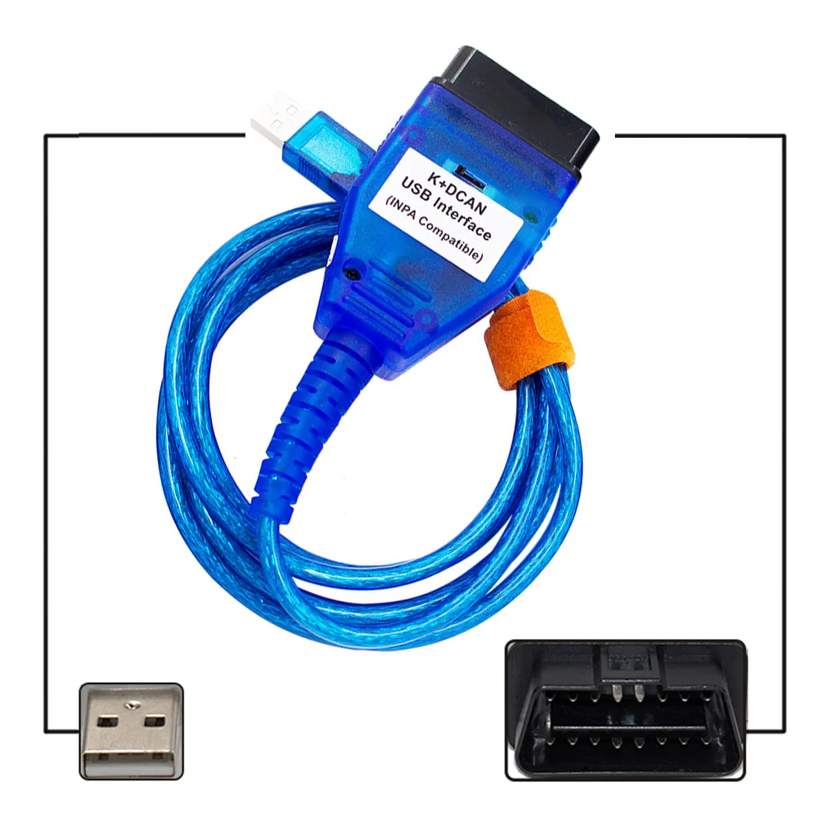 USB-кабель интерфейса OBD2 для BMW INPA K + CAN DCAN профессиональный портативный инструмент