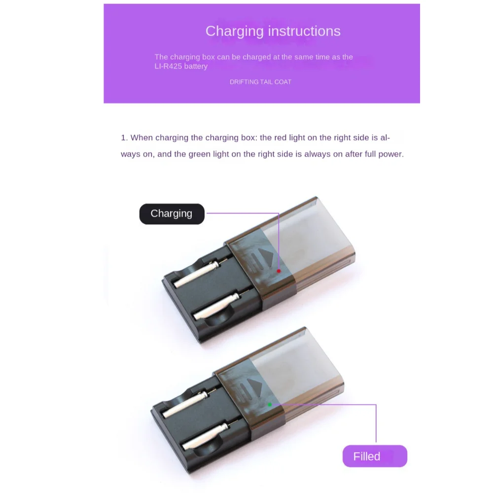 Фото Аксессуары для ночной рыбалки, USB-зарядное устройство, 1/2 отверстия, электрический буй, снасти, поплавок для рыбалки, аккумулятор, светящийся поплавок CR425 CR322 №1