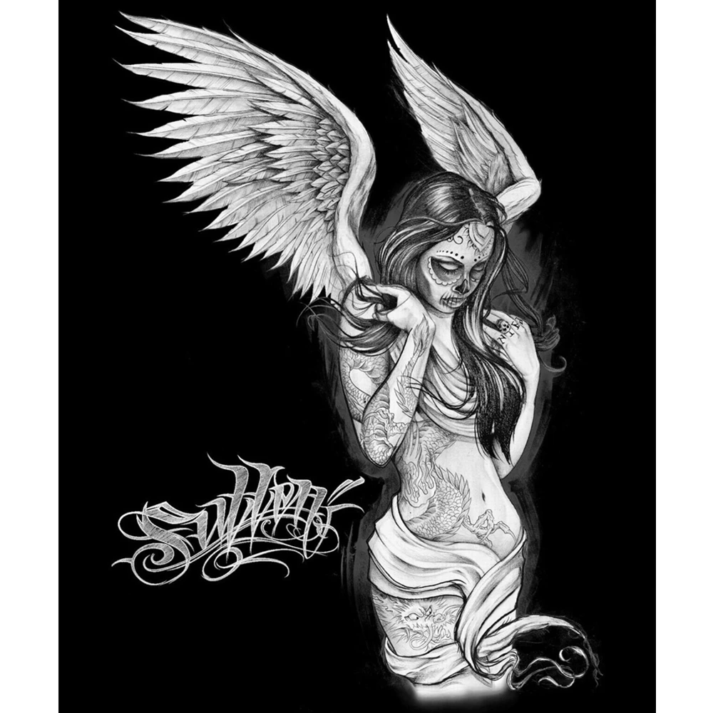 Fallen Angel Throw Blanket Angel Wings Soft Warm Throw Blanket Merry Christmas Stars Mystic Flannel Blanket Home Gifts,black