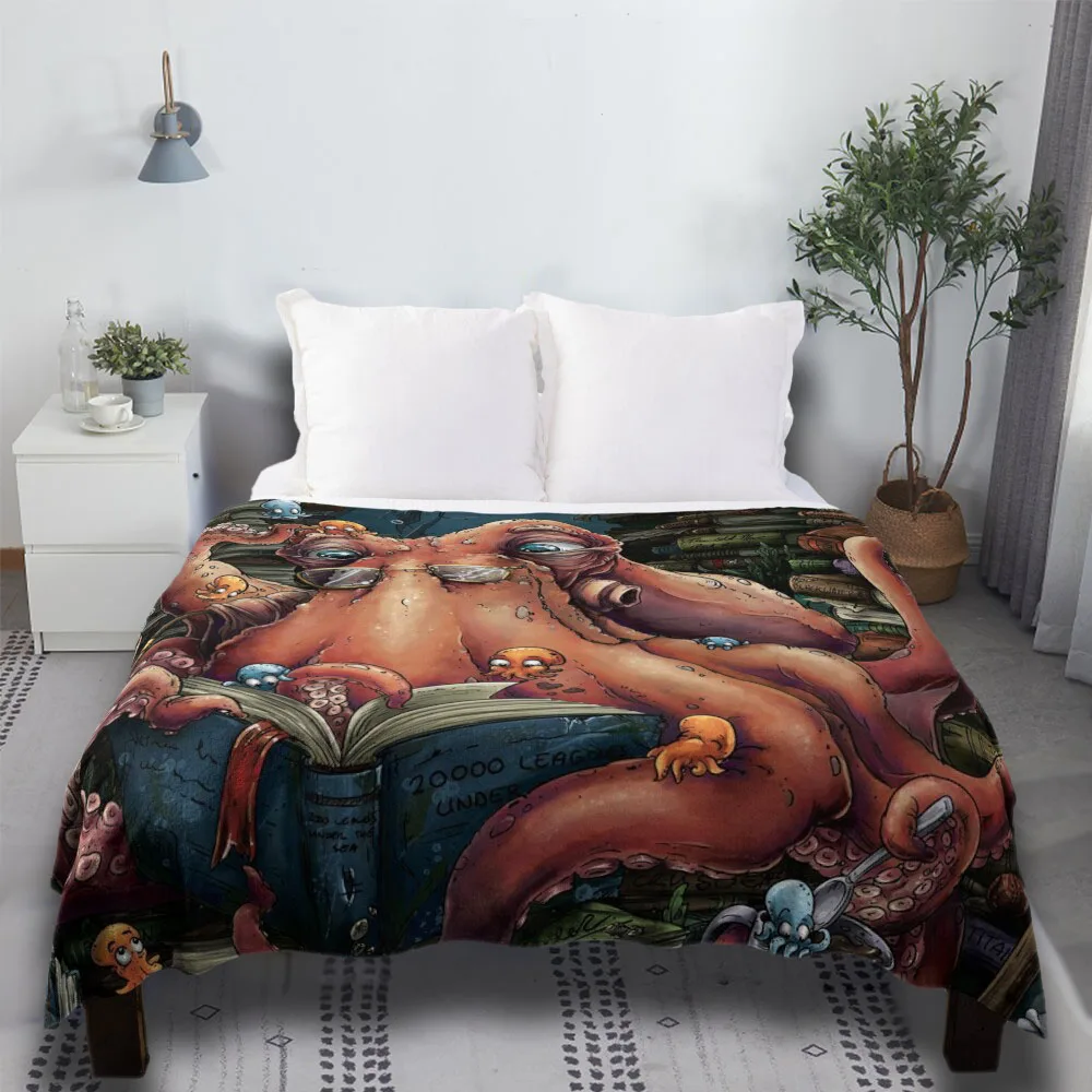 

Grandpa Octopus Luxury Fashion Fur Valentine Day Gifts At Home Throw Blanket