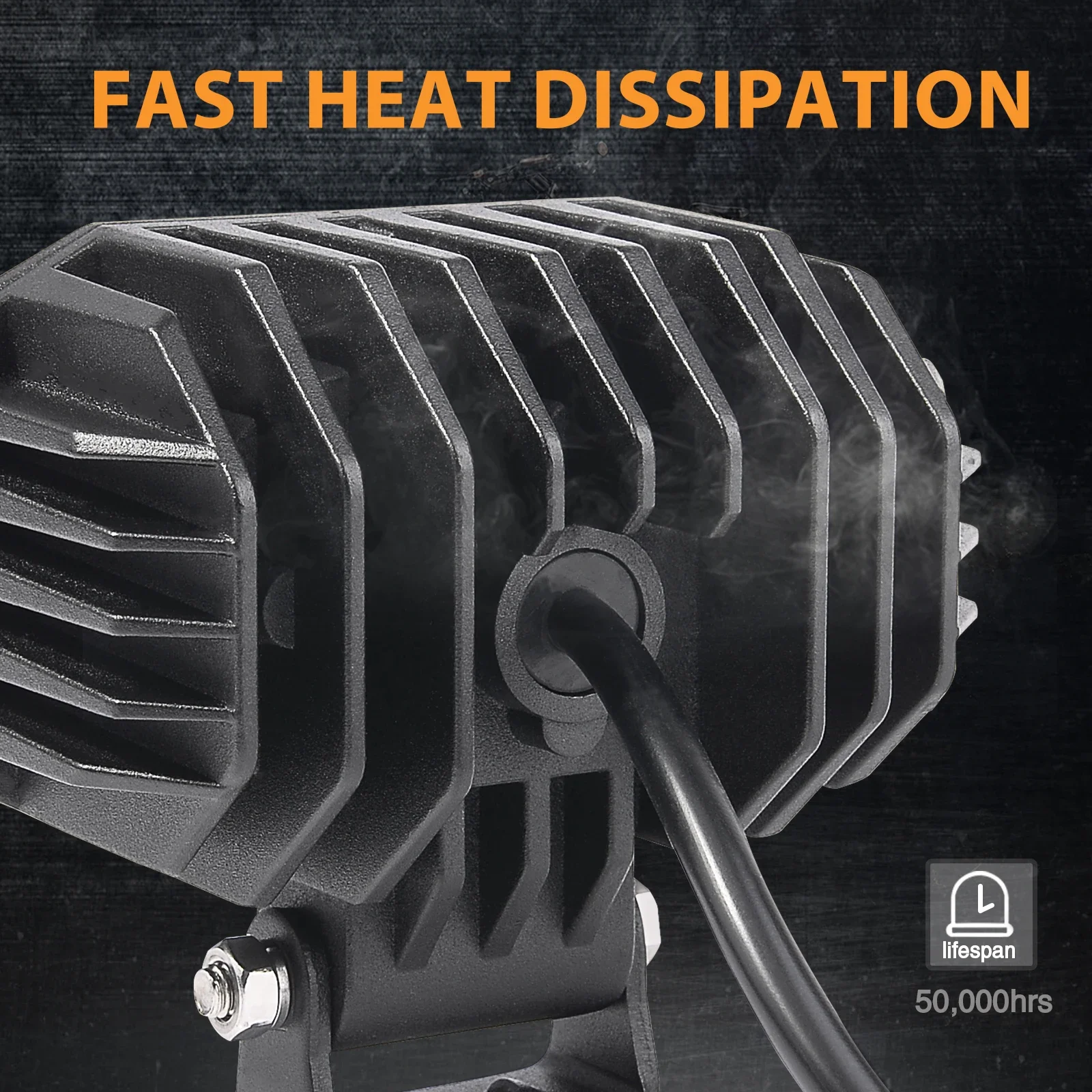 MICTUNING Светодиодные фары дальнего света 4 50 Вт Точечный луч рабочие