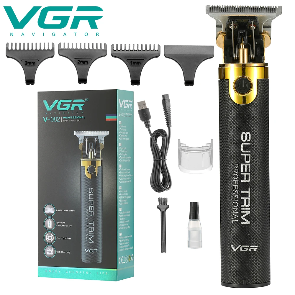 

VGR Hair Clipper T9 Professional Hair Cutting Machine Cordless Haircut Machine Rechargeable Bald Barber Trimmer for Men V-082
