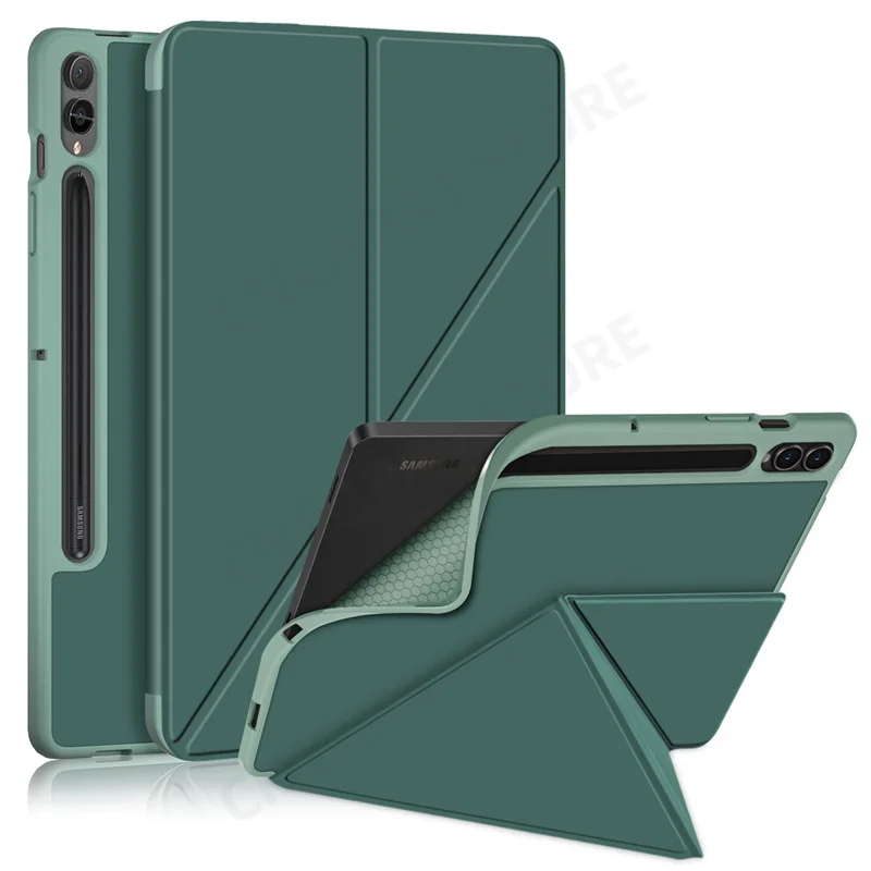 

Multi-folding Stand Cover For Samsung Galaxy Tab S9 Plus 12.4" Smart Case Pen Holder SM-X810 SM-X816B SM-X818U Magnetic Funda