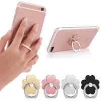 universal four leaf clover phone finger ring holder for iphone 13 samsung s22 portable mini rotatable desktop phone bracket