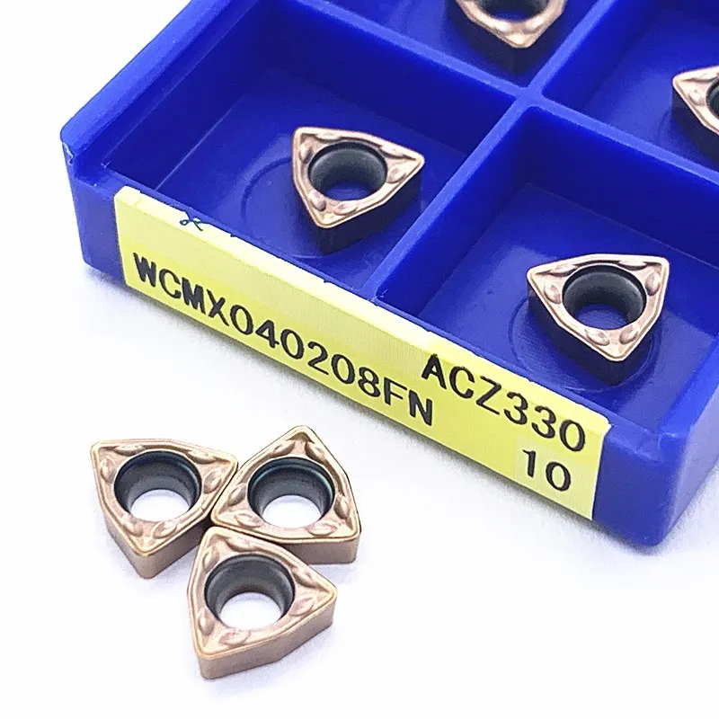 

High Quality Hard Blade WCMX040208 ACZ330 WCMX040208FN Carbide Insert Milling Cutter CNC Tool Groove Cutting WCMX 040208 FN