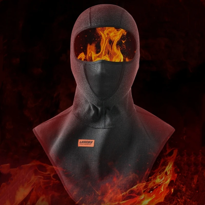 Зимний мотоциклетный шлем с капюшоном для мотокросса полнолицевая маска мужская