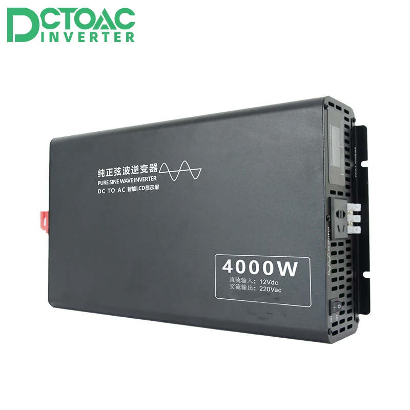

Low cost 4000W DC 12V 24V 36V 48V 60V 72V 84v to AC 100V 110V 120V 220V 230V pure sine wave portable vehicle inverter with CE