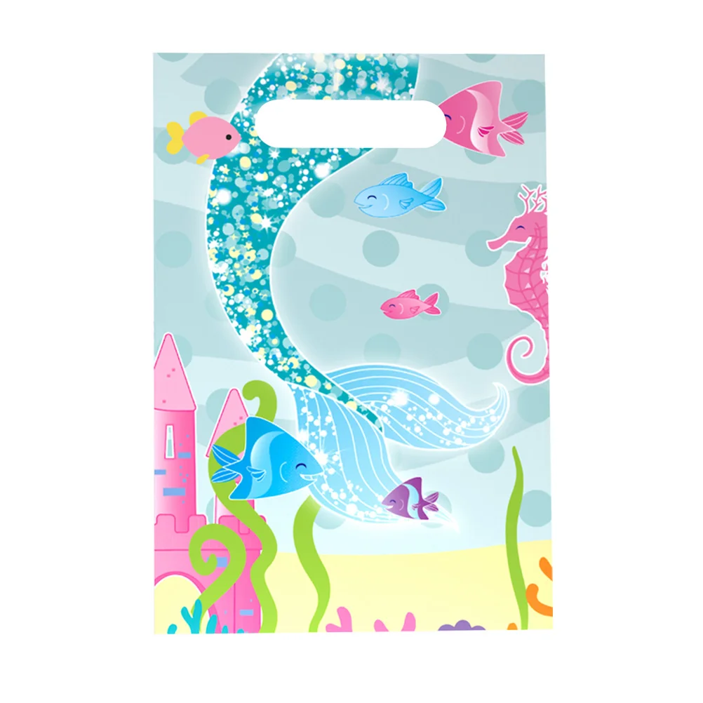 

10pcs Mermaid Party Favor Bags Mermaid Party Ideas Mermaid Gifts Mermaid Party Supplies Kids Party Bags