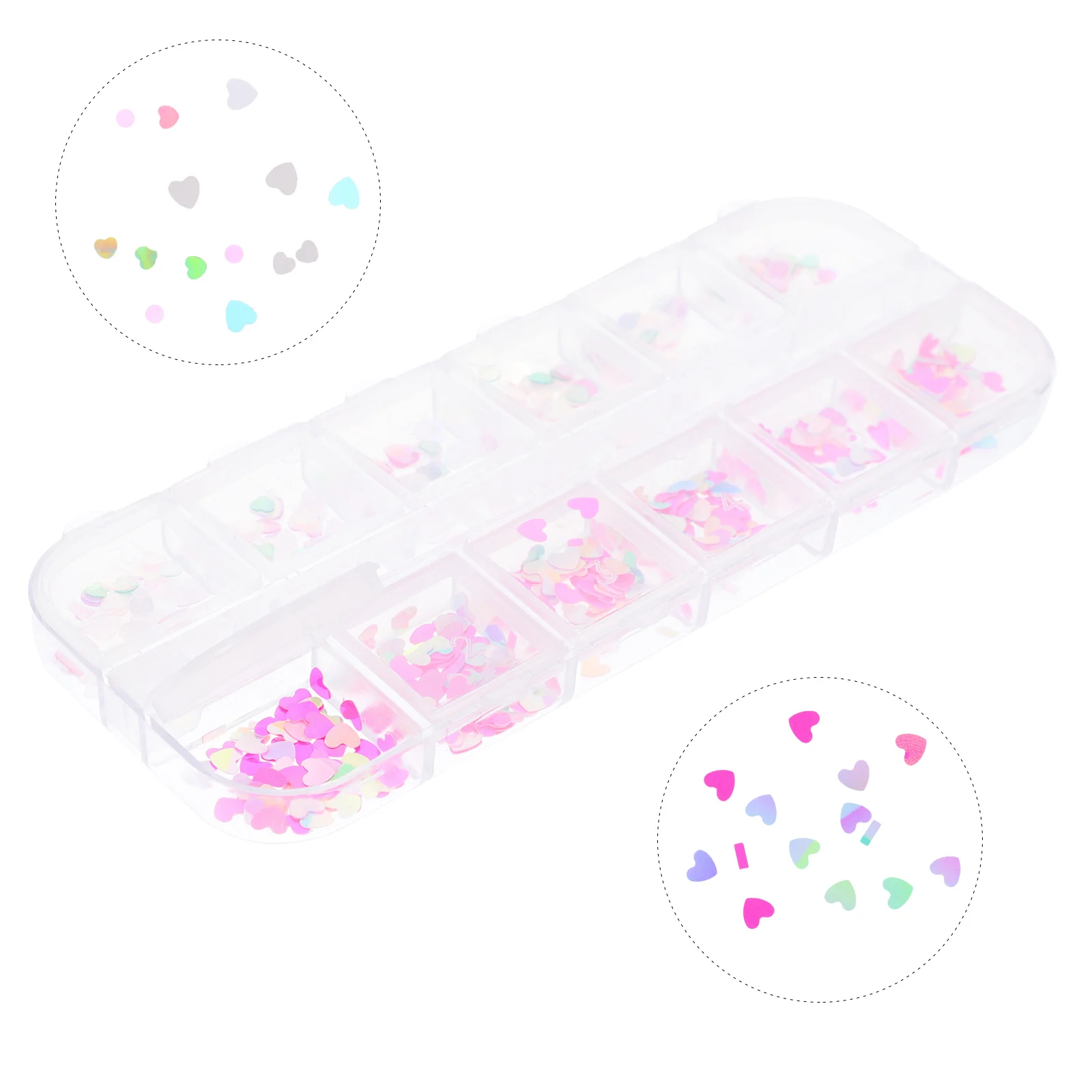 

Nailheart Glitter Sequins Manicure Shaped Accessory Diy 3D Decor Girl Glitters Ornament Valentines Charms Hearts Nails Stickers