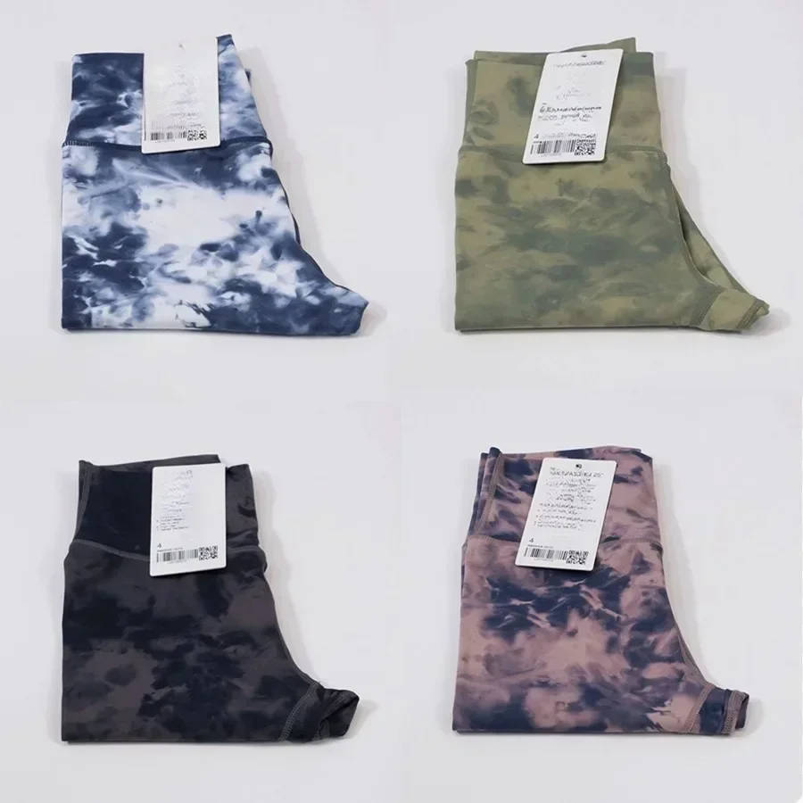 Женские леггинсы с высокой талией и принтом для йоги высокая эластичность