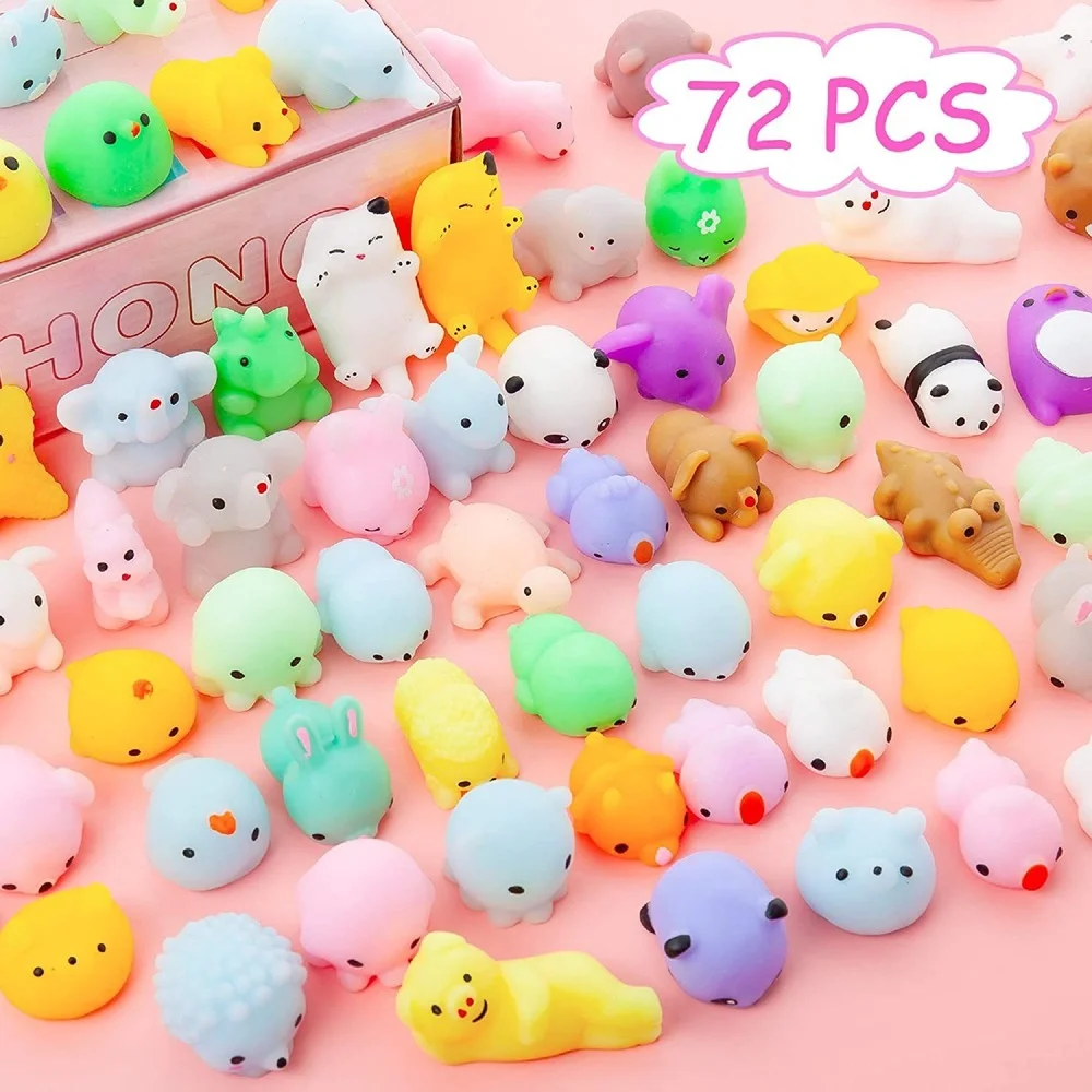 12/24/48/72 Pcs Mochi Squishy Toys, Kawaii Squishies, Mochi Fidget Toys for Kids Party Favors, Mini Stress Relief Toys for Chris enlarge