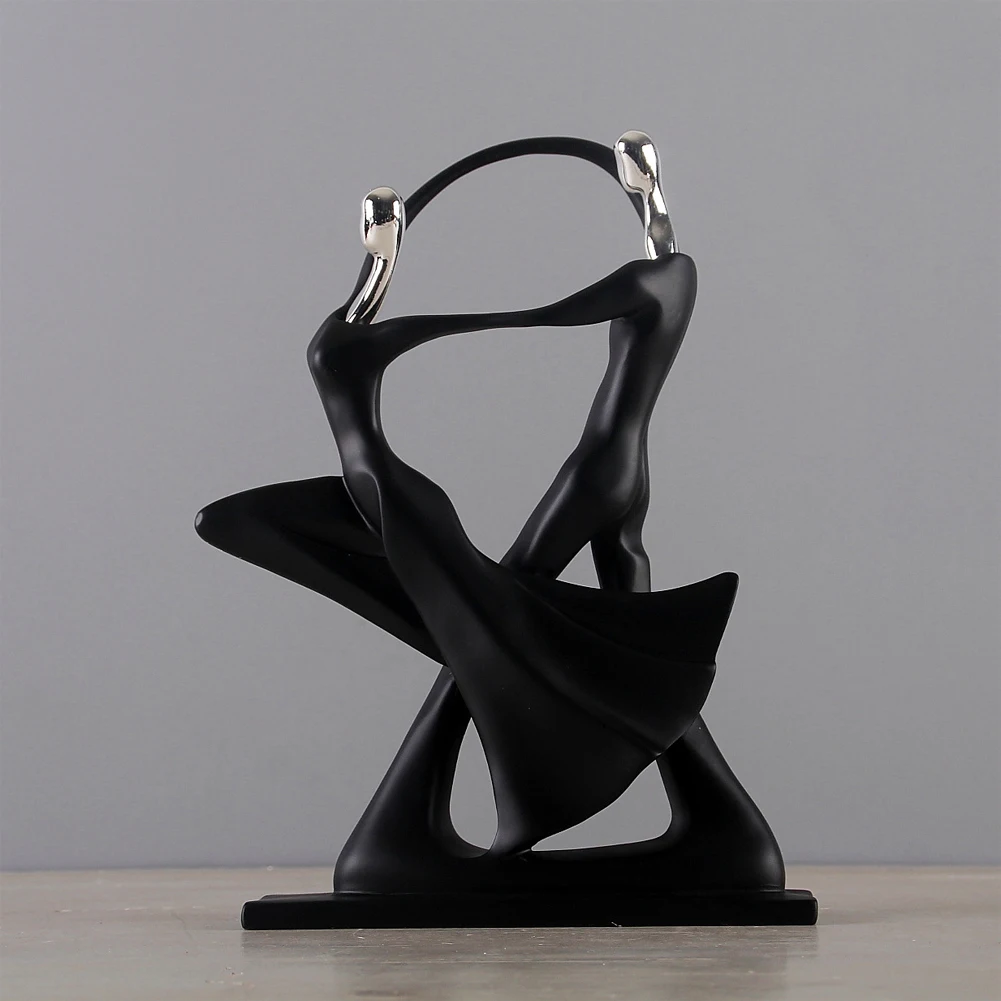 

Resin Dancing Bedroom Ornament Festival Decoration Office Gift Simple Desktop Home Couple Sculpture Carft Party