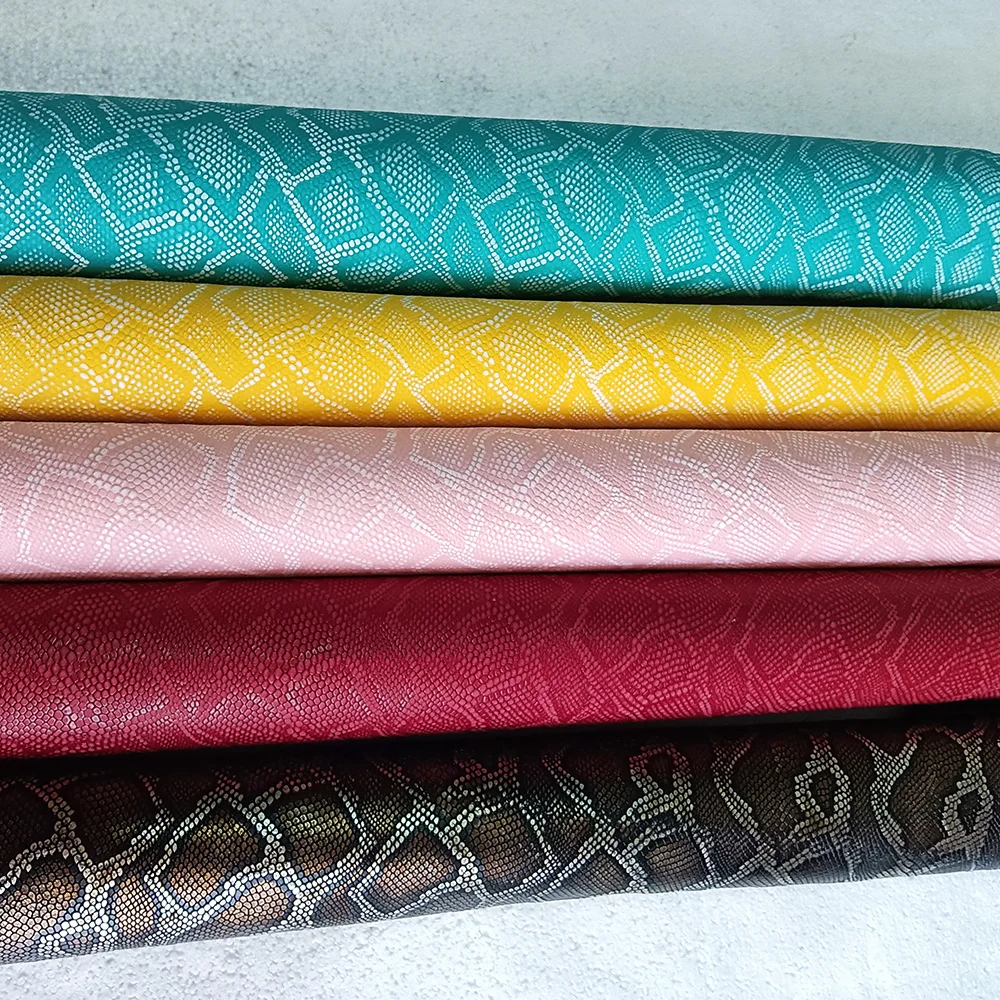 Швейный аксессуар из натуральной кожи со змеиным узором верхний слой воловьей