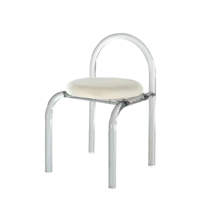 Современный роскошный Ins прозрачный обеденный стул Макияж акриловый