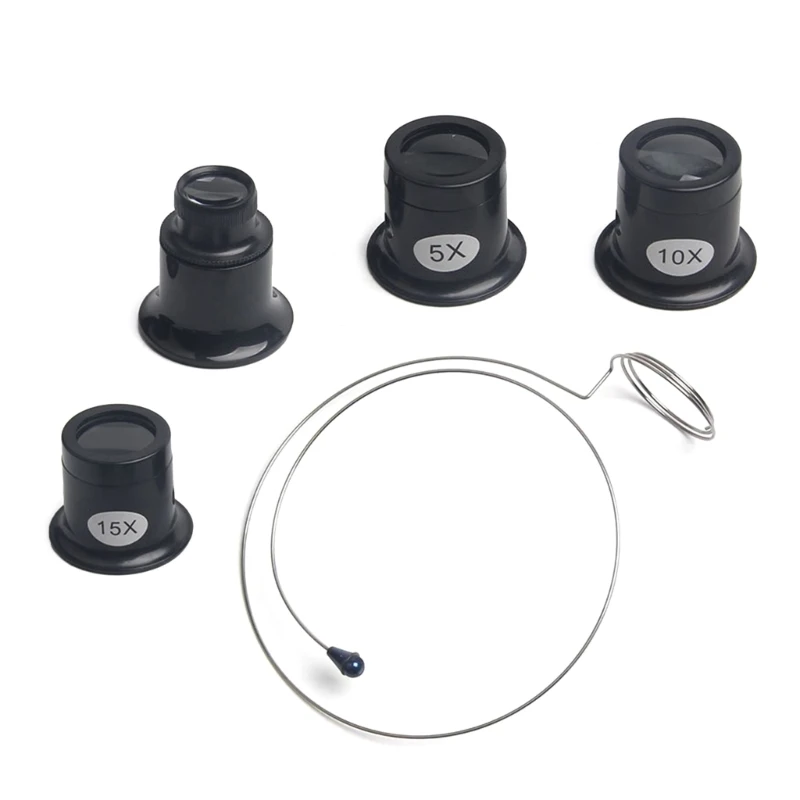 

5X 10X 15X 20X Jewelers Eye Loupe Loop Magnifier Magnifying Glass Watchmaker