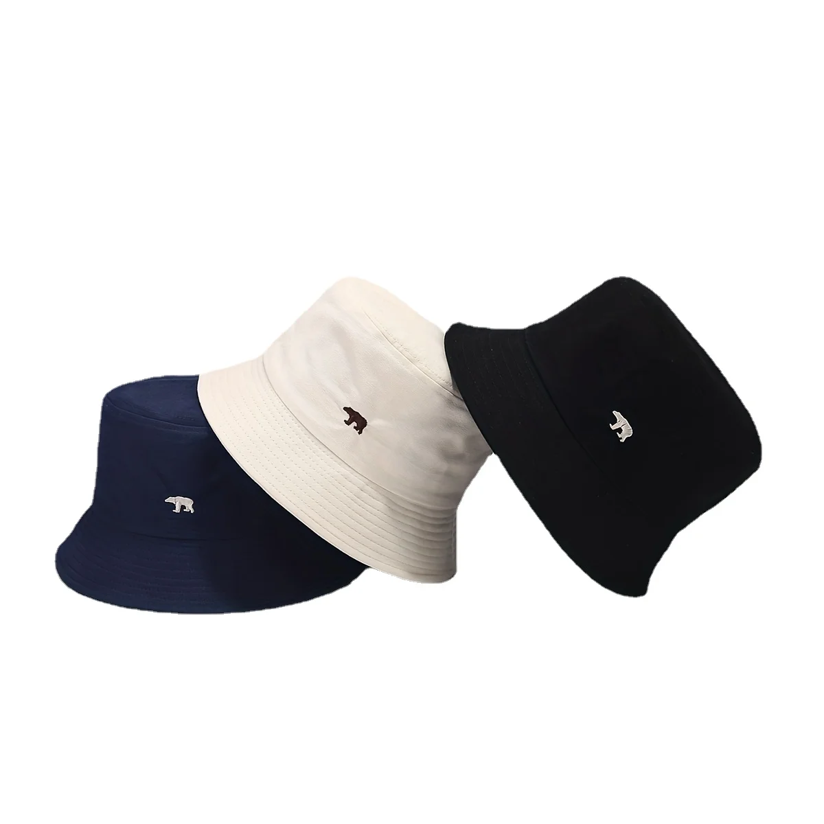

2023 Sun Protection Cute Bear Embroidery Bucket Hat for Men and Women - Perfect for Outdoor Travel and Sunshade