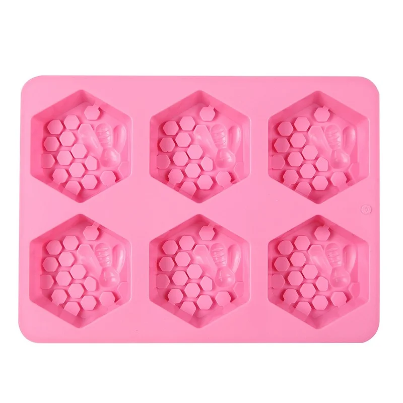 Квадратная силиконовая форма для мыла в виде пчелы и сот набор рукоделия сделай