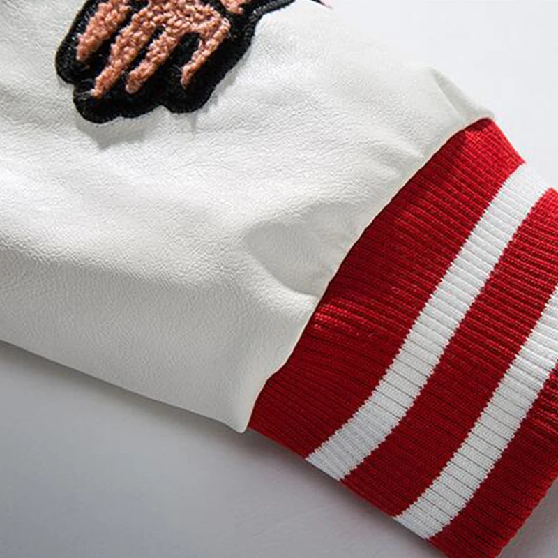 Бейсбольные куртки Хай-стрит мужская повседневная свободная красная куртка в