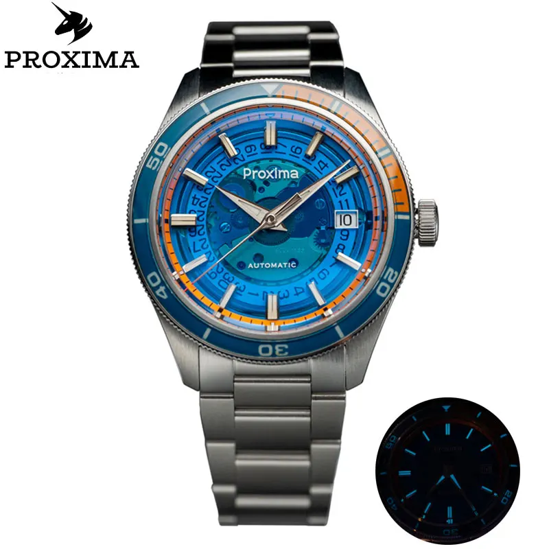 

Роскошные мужские часы PX1701 39 мм, автоматические механические наручные часы Sapphire PT5000/SW200, светящиеся водонепроницаемые часы для дайвинга с датой 200 м