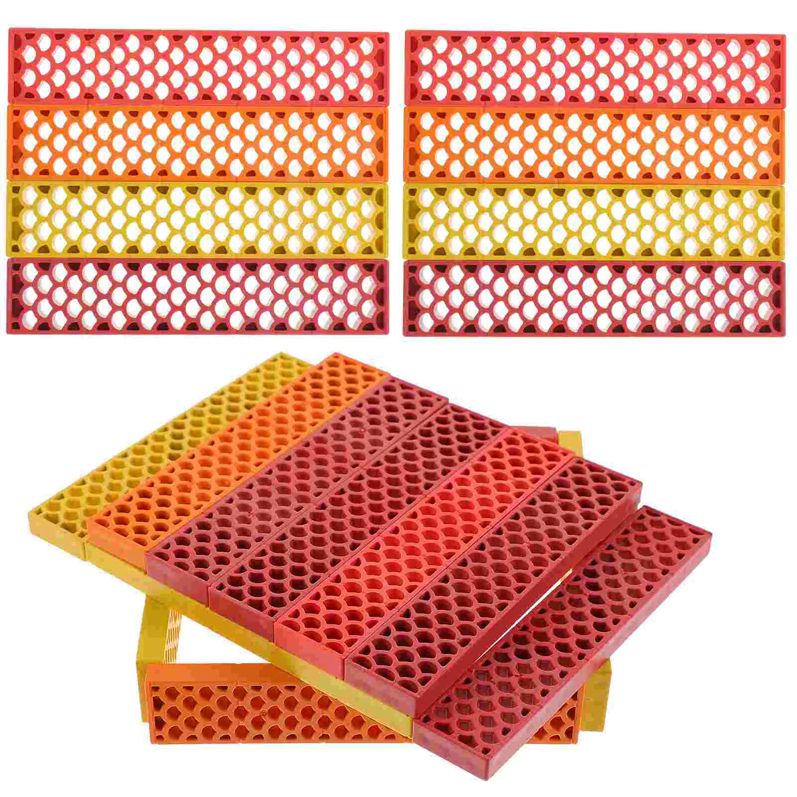 

100pcs Toddlers Plastic Building Blocks Colored Stackable Blocks Shape Color Learning Block Toys