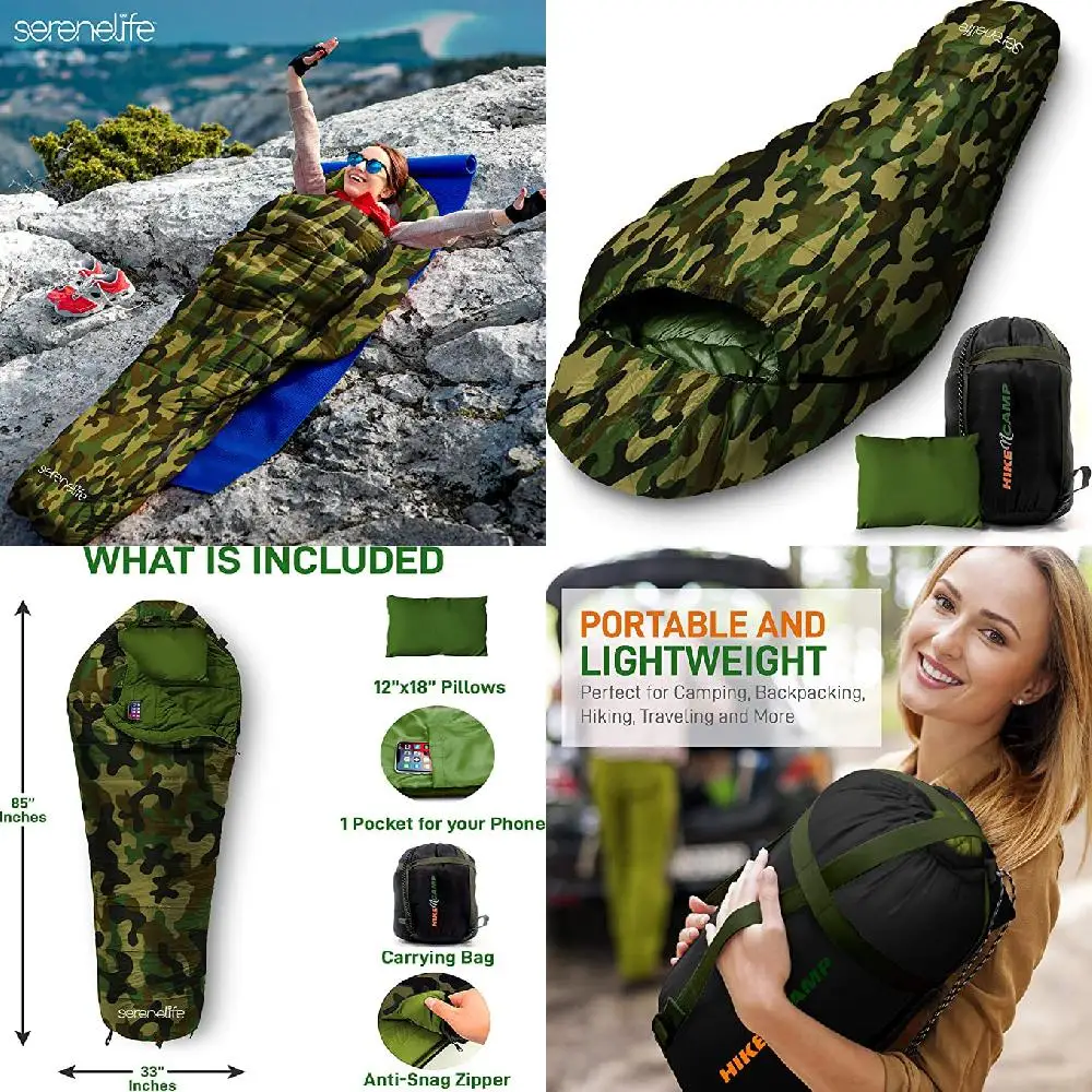 

Unique Adults/Teens Outdoor Waterproof Comfortable Ease Mummy Camping Sleeping Set with Pillow and Bag - An Essential Gear for E