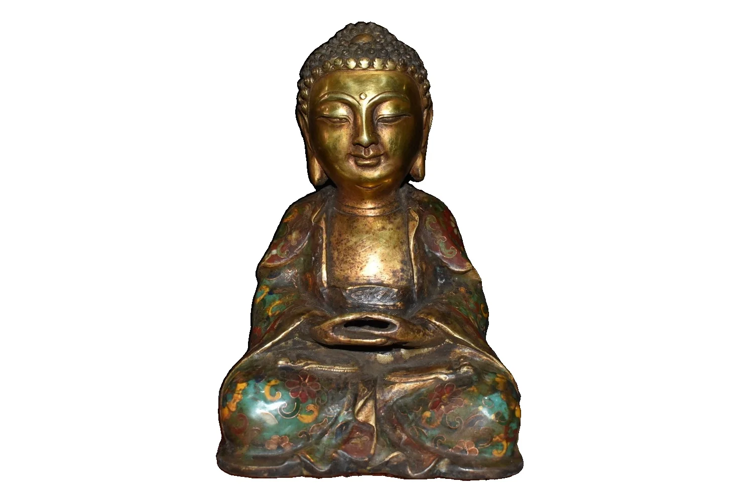 

LAOJUNLU Old Collection Cloisonné Shakyamuni Chinese Traditional Style Antiques Fine Art Gifts Crafts