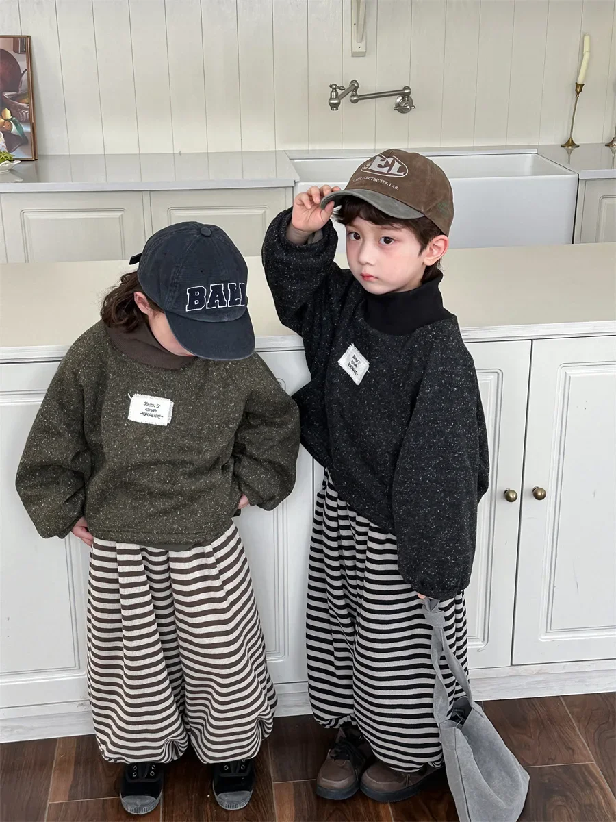 Детские рубашки Nwe осенние корейские повседневные простые крутые мешковатые для