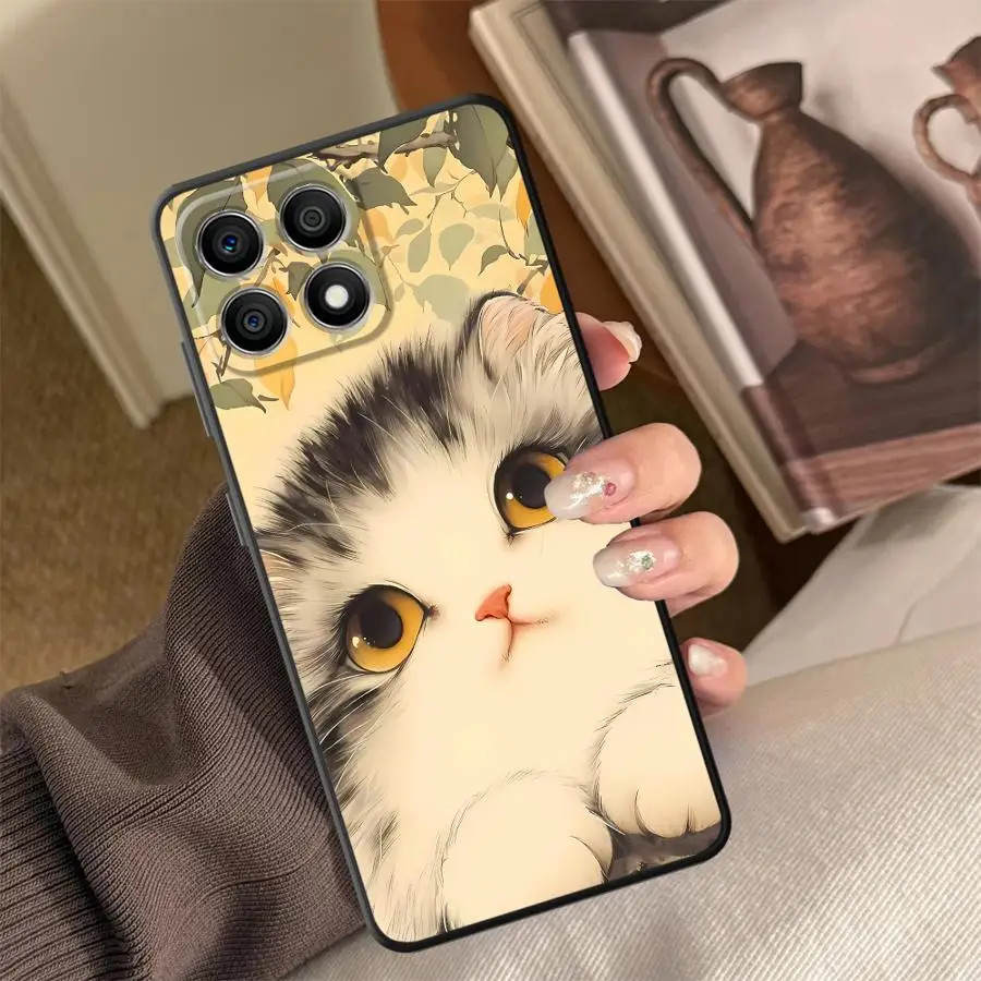 Чехол для телефона Funda для Honor X8 X6 X7 200 400 Lite 70 8X 90 X5b Magic5Lite X9a в пасторальном стиле с изображением кошки (art.: 3920dad433234) - 3920dad433234
