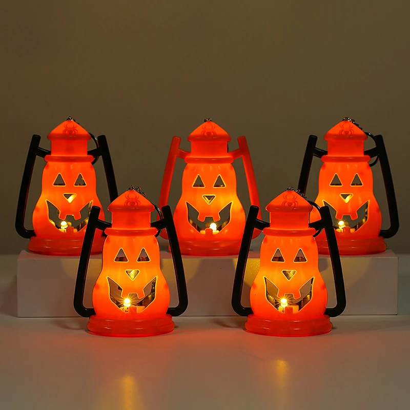 

Портативная лампа в виде тыквы для Хэллоуина, маленькие ночники, электронные свечи с украшением из светодиодов, призрак, фестиваль, фотореквизит