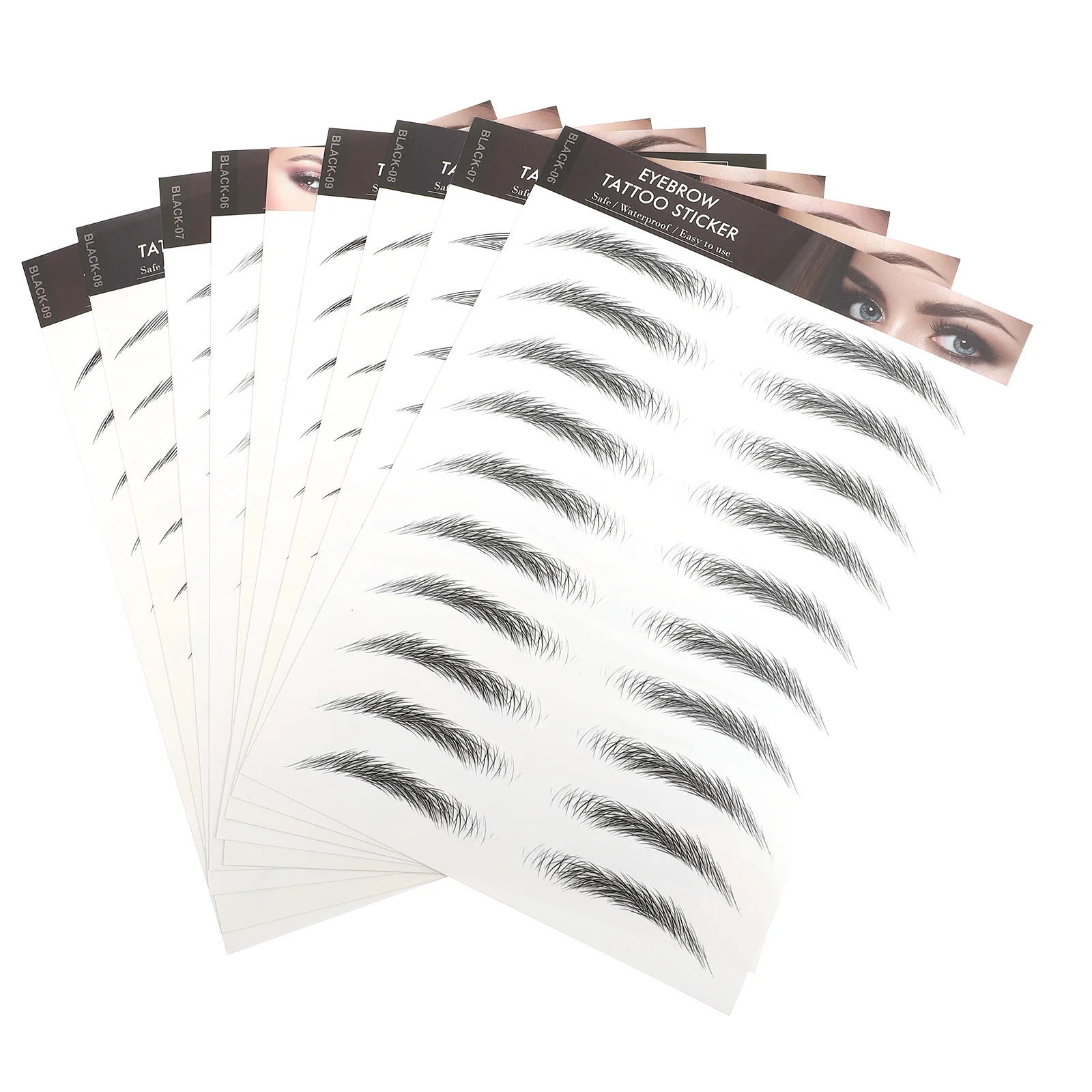 

Sticker Stickers Shapingtransfers Groomingcolorstemporary 4D Hair Womenfalse Beauty Transfer Water Fake 3D