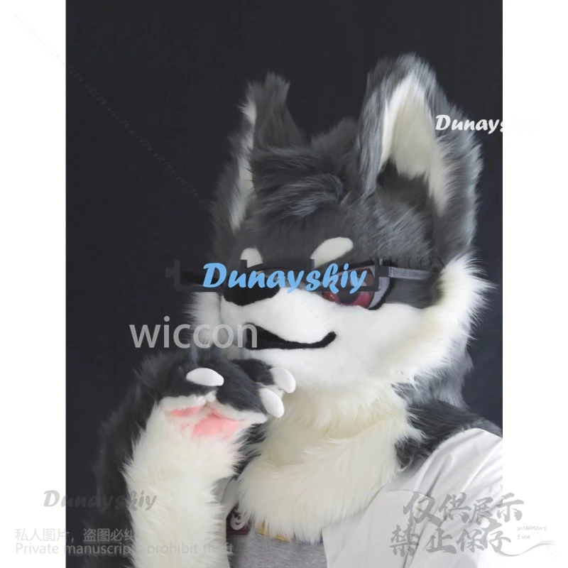 Animal Glasses Fursuit Accessories Kigurumi Mask Furry Costume Фурри Костюм Head Base Kig Suit Halloween Kemono Cat