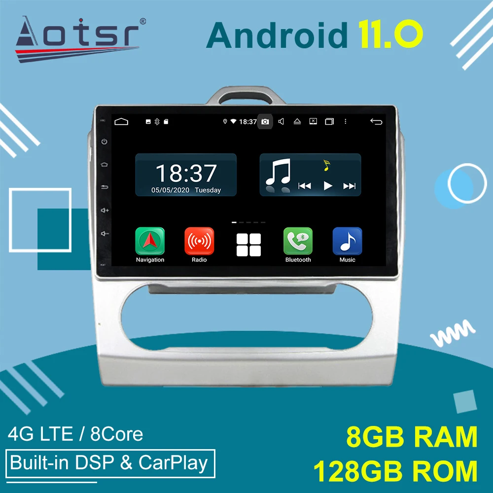 

Автомагнитола для Ford Focus 2004-2011, Android, стереоприемник, 2Din, Авторадио, мультимедийный плеер, GPS-навигация, экран головного устройства