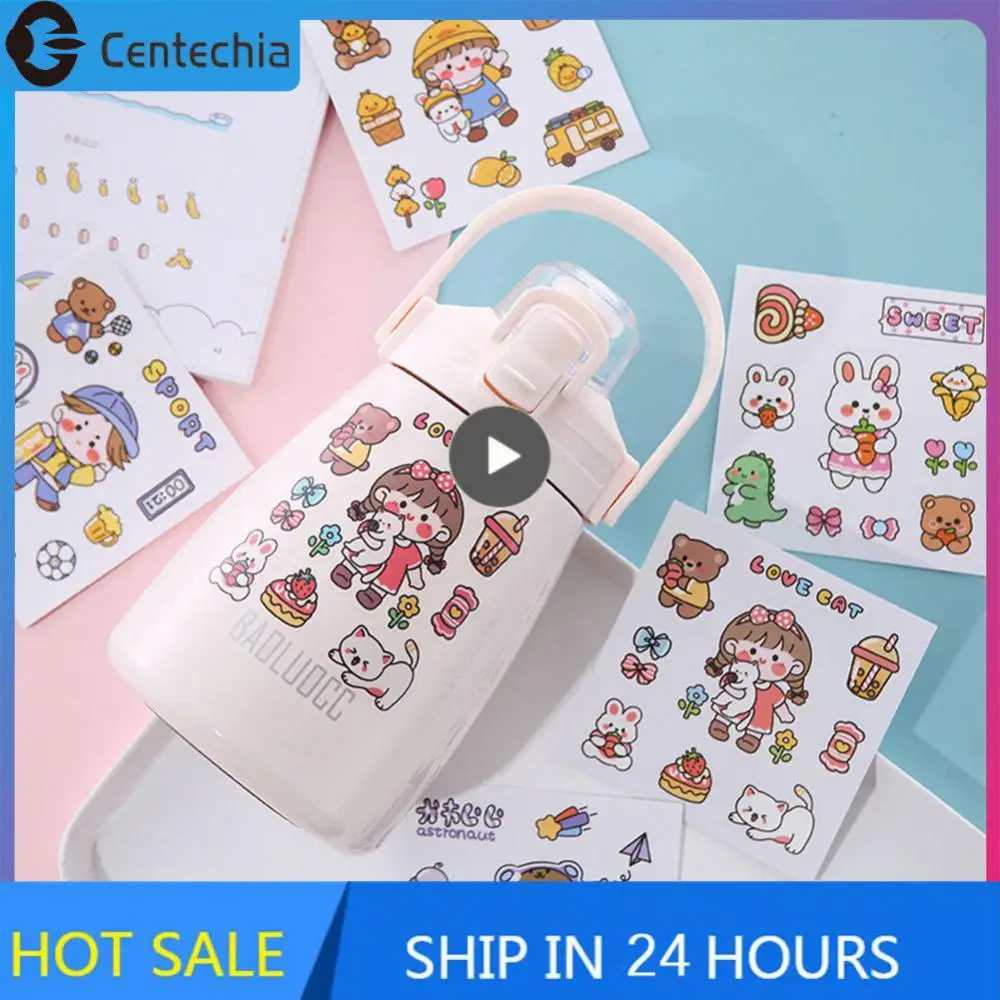 

Creative Mug Sticker Cute Water Cup Stickers Ins Hand Account Sticker Cartoon Cups Decoration Stickers Mobile Phone Decoration