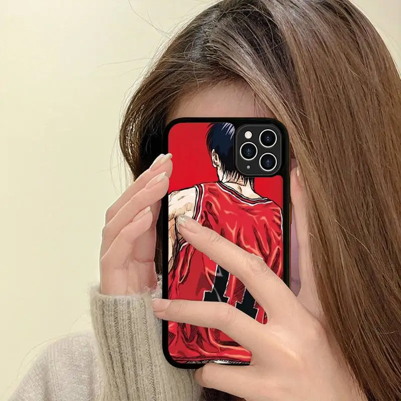 Japan Comic Slam dunk Sakuragi Phone Case Silicone PC+TPU Case for iPhone 11 12 13 Pro Max 8 7 6 Plus X SE XR Hard Fundas