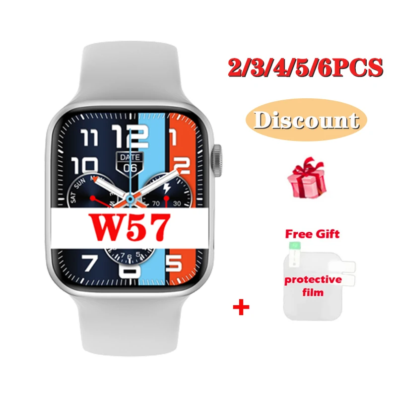 

W57 Smart watch Wireless charging 1.95 inch Bedside lamp mode IP68 Waterproof women men Push Message Passometer smart watch