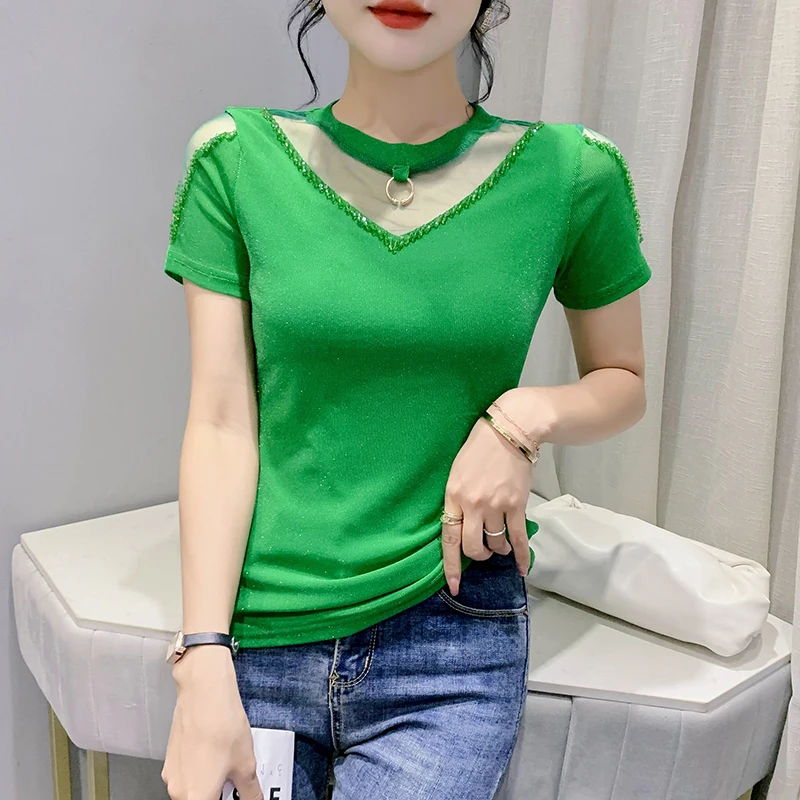 

European Style Ladies Fashion Sexy Hot Fix T Shirts for Women Clothing Female Girls Vintage Gothic Aesthetic Woman Tops Py9995