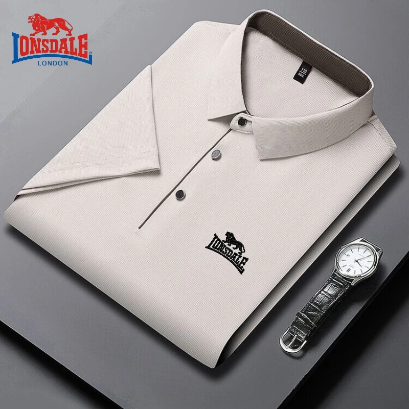 Рубашка-поло мужская с вышивкой брендовая шелковая Роскошная модная удобная