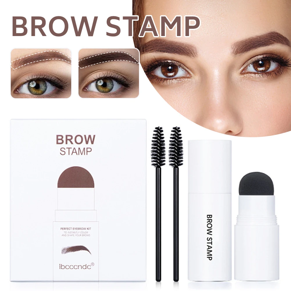 

Eyebrow Stamp Kit Waterproof Eye Brow Enhancers Powder Stamp Eyebrow Hairline Shaping Set With 5 Pairs Brow Stencils