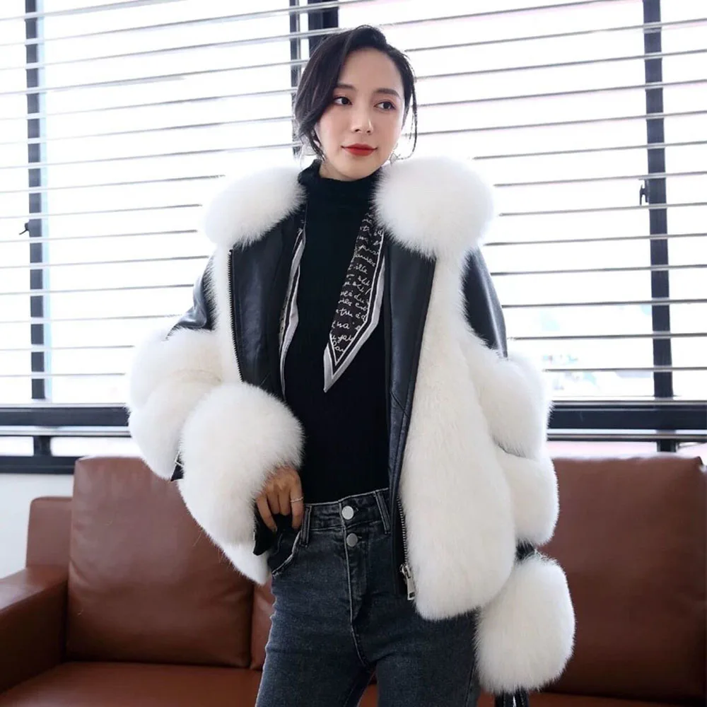 Faux Fox Fur Coat Woman Winter Fashion 2022 New Hairy Jackets Elegant Europe and America Y2k Luxury Designer Free Shipping