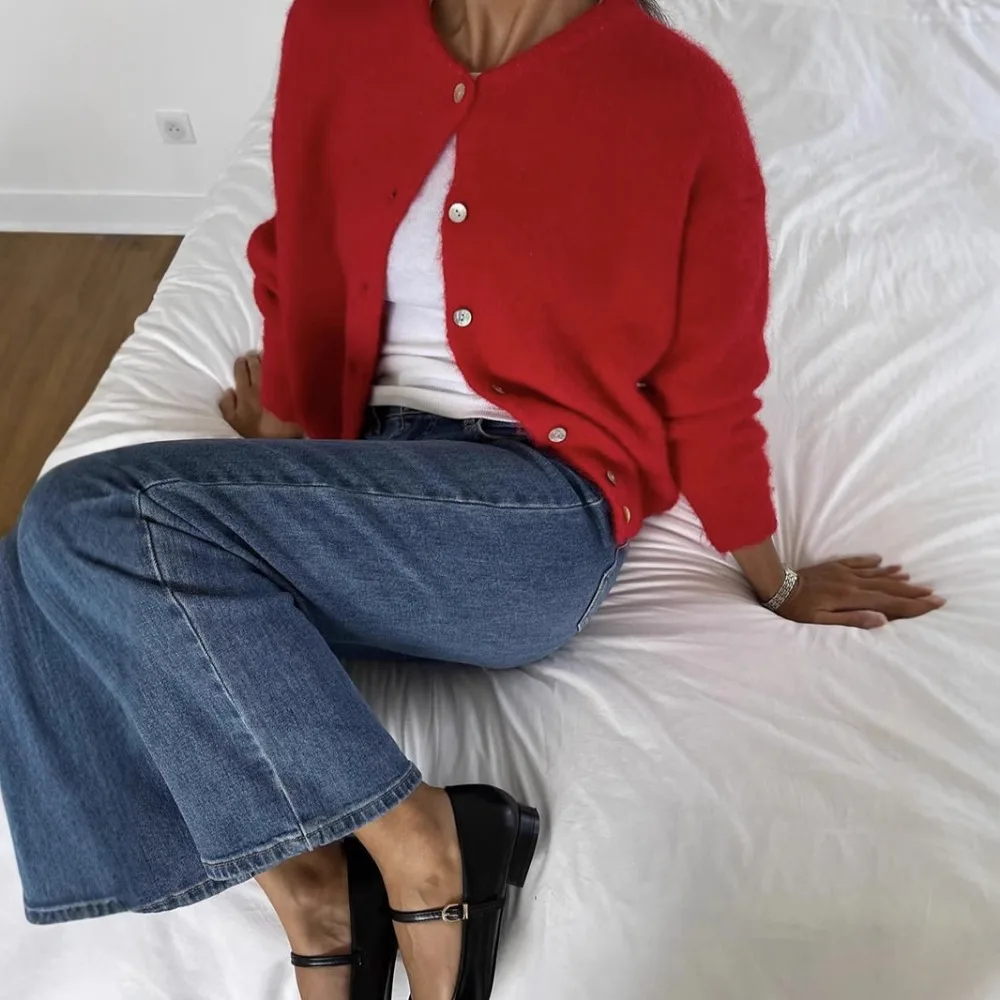 Шерстяные свитера с длинными рукавами кашемировый короткий кардиган