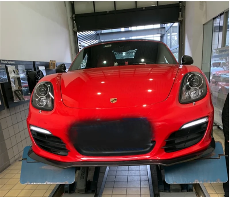 Для Porsche 981 Cayman Boxster передний бампер из углеродного волокна край заднего диффузора