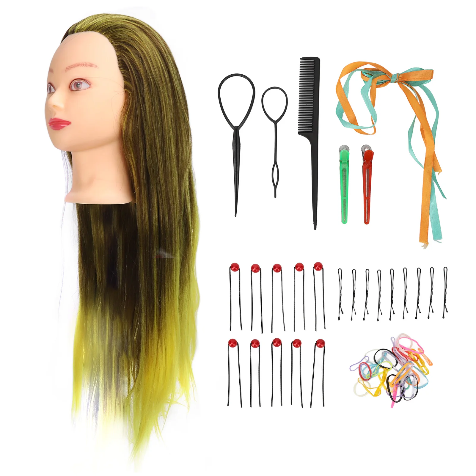 

Hairdressing Doll Head Hair Mannequin Head Professional Simulated Styling Display Practice Safe for Novice for Academy