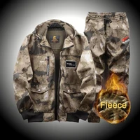 camouflage suit jacket men hiking fleece military men winter jackets coat casual sports hiking fishing cargo pants men sport set