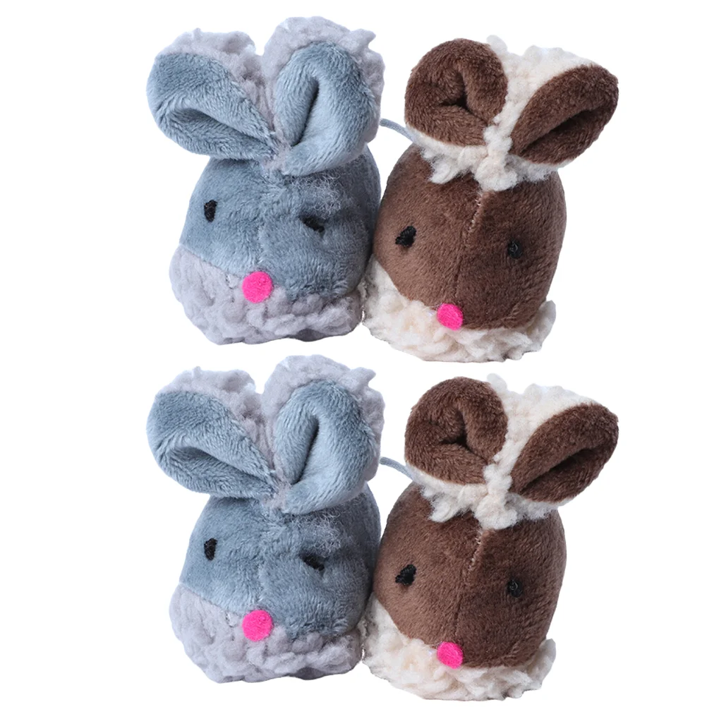

4 Pcs Cat Toy Mouse Toy Mouse Cat Stuffed Toy Chew Mouse Cat Toys Polyester Mouse Toys Indoor Cats Toys Kittens