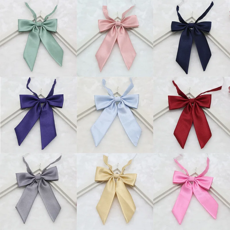 

Однотонный галстук-бабочка, Дамский галстук-бабочка, японский Регулируемый Школьный Галстук-бабочка JK, Тонкая нить, острые Угловые матросские женские рубашки, галстуки для девочек