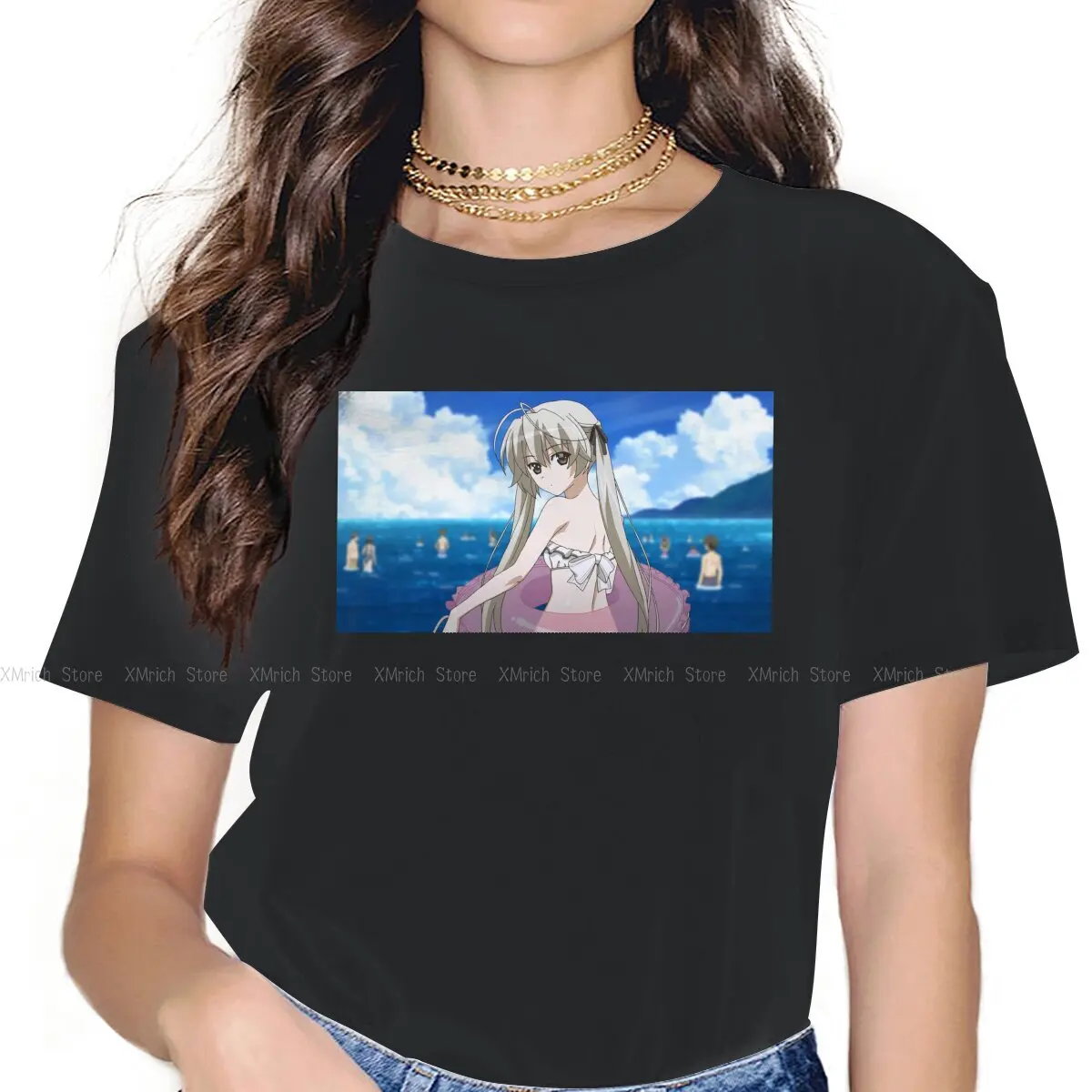 

Kasugano Sora Swimsuit Women Tshirts Yosuga No Sora Anime Grunge Vintage Female Clothing Cotton Graphic Tops